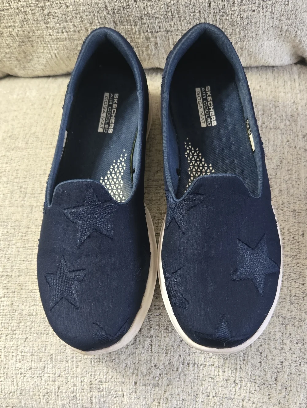 Skechers Navy Slip-On Sneakers with Star Accents